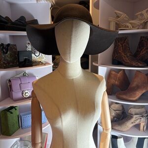 Scala collezione wool floppy hat in brown